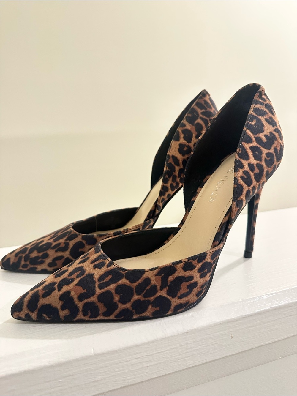 🐆 Marc Fisher Leopard Print D’Orsay Stiletto Pumps | Size 6